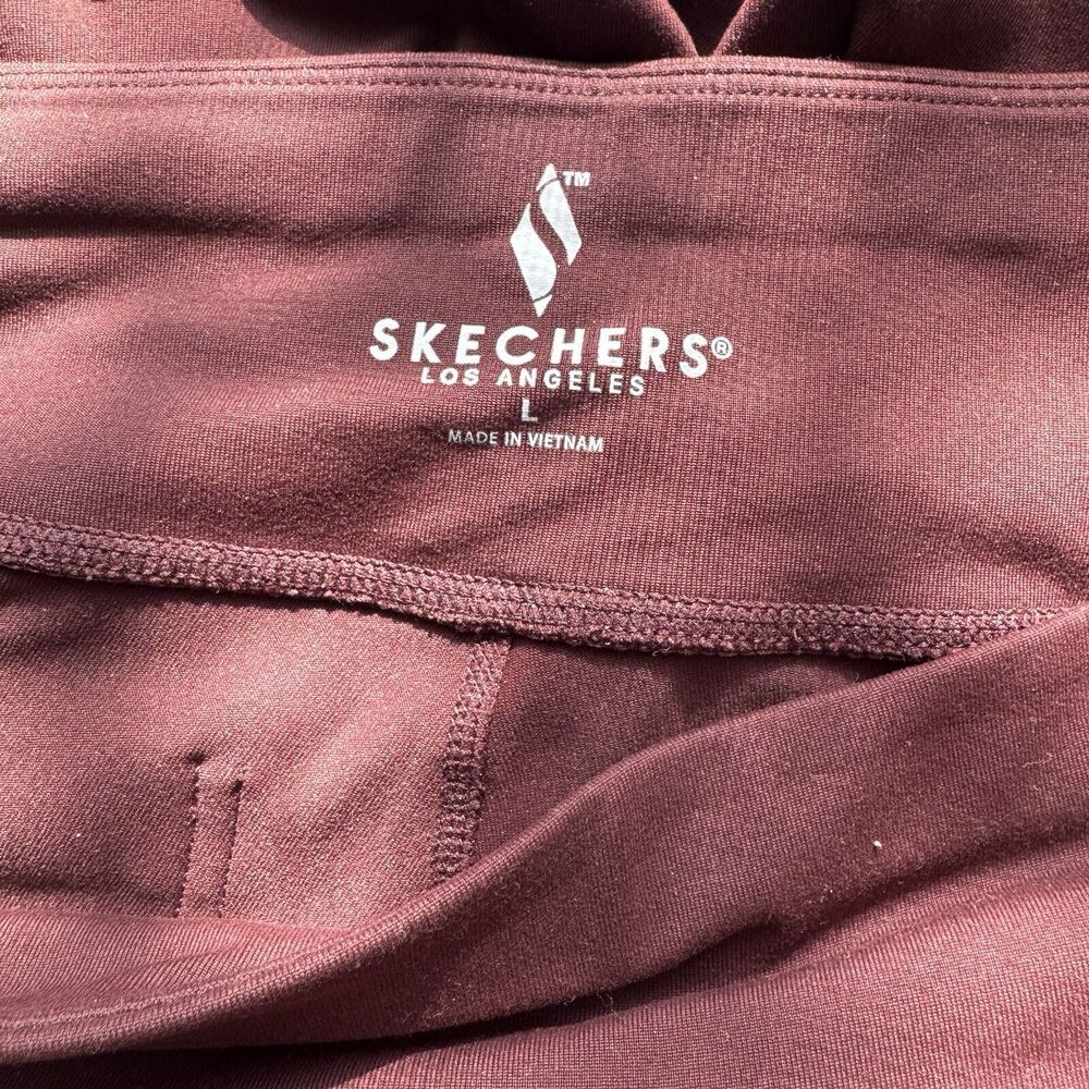 Skechers Women's GOFLEX GoWalk Pants with Pockets Solid Winetasting Size Large - Picture 3 of 4